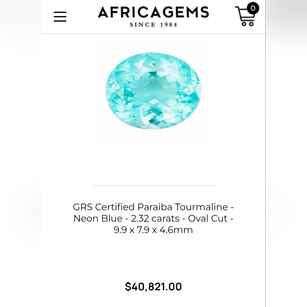 🌴🌊Summer Sale!🌊🌴Certified Seafoam Paraiba Tourmaline - Picture 9 of 10